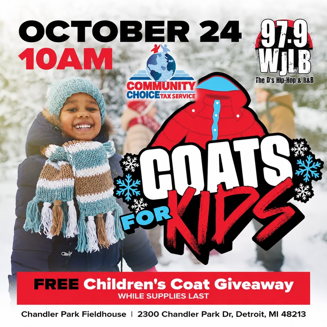 🧥❤️ Detroit families, let’s keep our kids warm!

Join us at 97.9 WJLB’s Coats for Kids FREE Children’s Coat Giveaway! Community Choice Tax Service will have a booth stop by and meet our team!

📅 Saturday, October 24
⏰ 10 AM
📍 Chandler Park Fieldhouse
2300 Chandler Park Dr., Detroit, MI 48213

Coats are available while supplies last. Share this with a family who could use a little extra warmth! ❤️

#CoatsForKids #CommunityChoiceTax #Detroit #CommunityLove